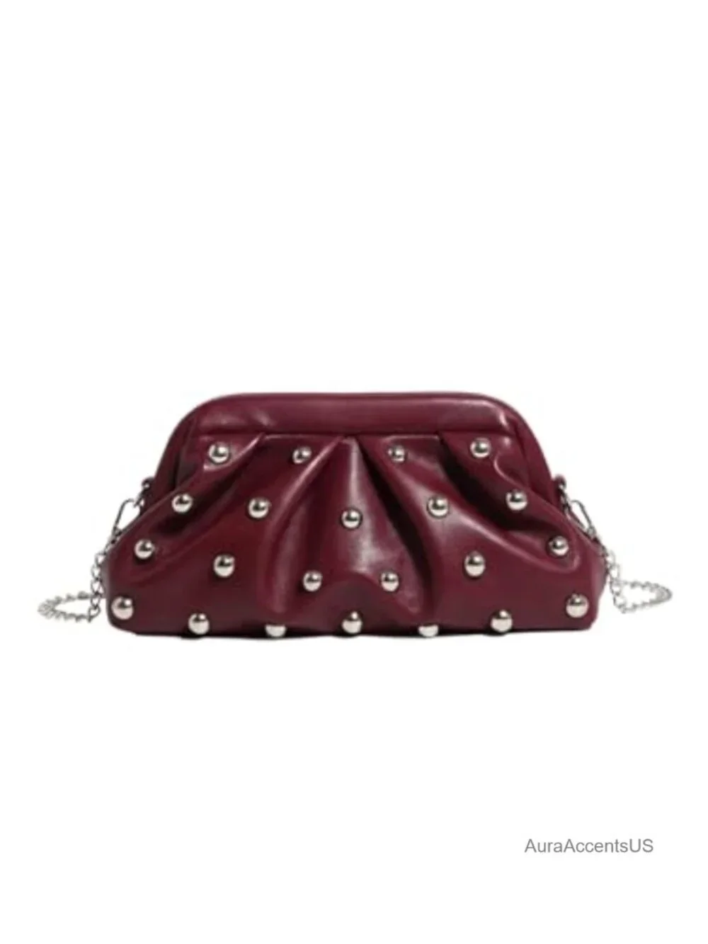 Y2K Studded Evening Bag with Removable Chain Strap | Wedding Prom Clutch &